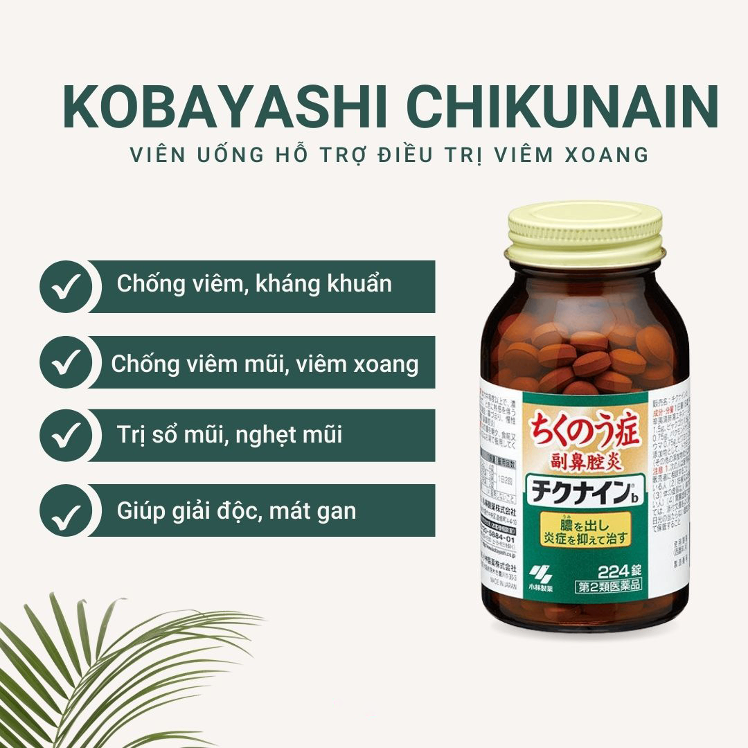 Thuốc trị viêm xoang Chikunain Nhật Bản - 224 viên