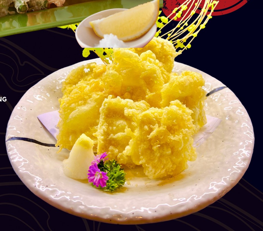 E10. Tempura tôm và khoai lang Ebi satsumaimo tempura